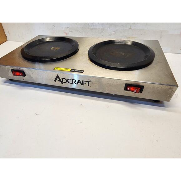 Adcraft Dual Burner Coffee Decanter Warmer Plate Model WP-2 120V Free Shipping - Picture 3 of 7